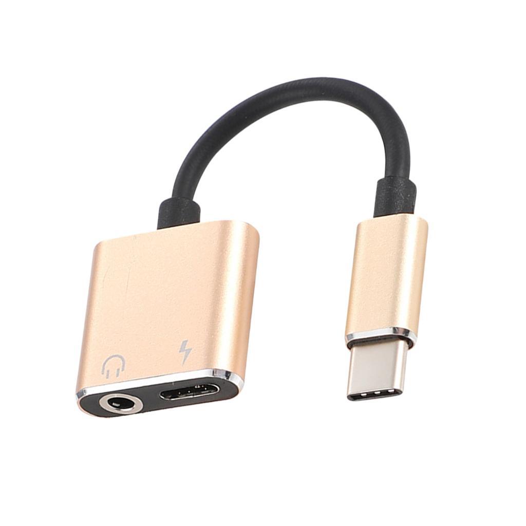 2pcs Type C Charging Cable for Type C Phones Without 3.5mm Headphone Jack