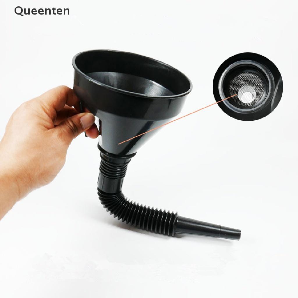 Queenten Universal Oiler Filter Funnel Car Truck Motorcycle With Spout Pipe Pour Diesel QT