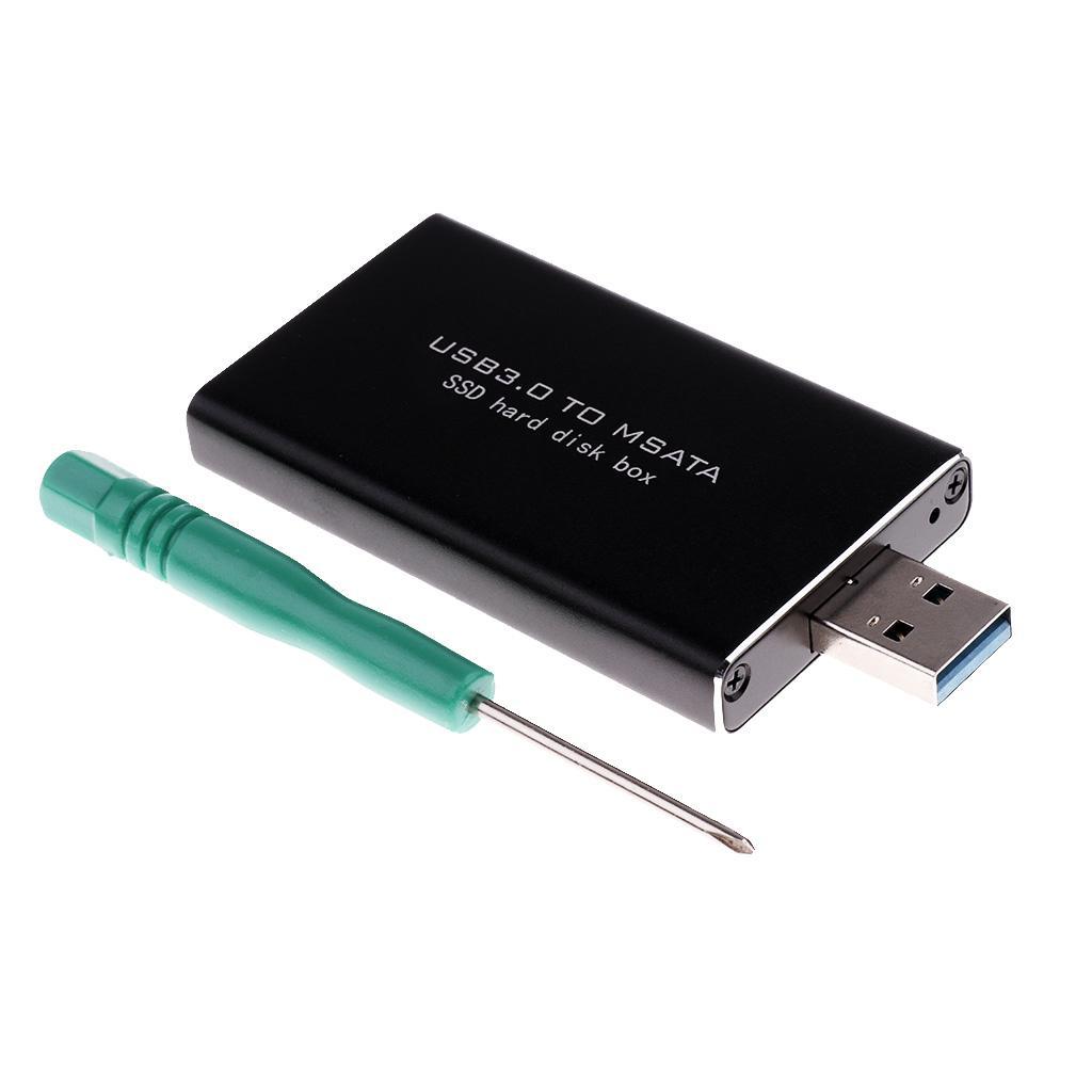 2pcs mSATA to USB3.0 SSD Enclosure Adapter Case Plug & Play Cover Box