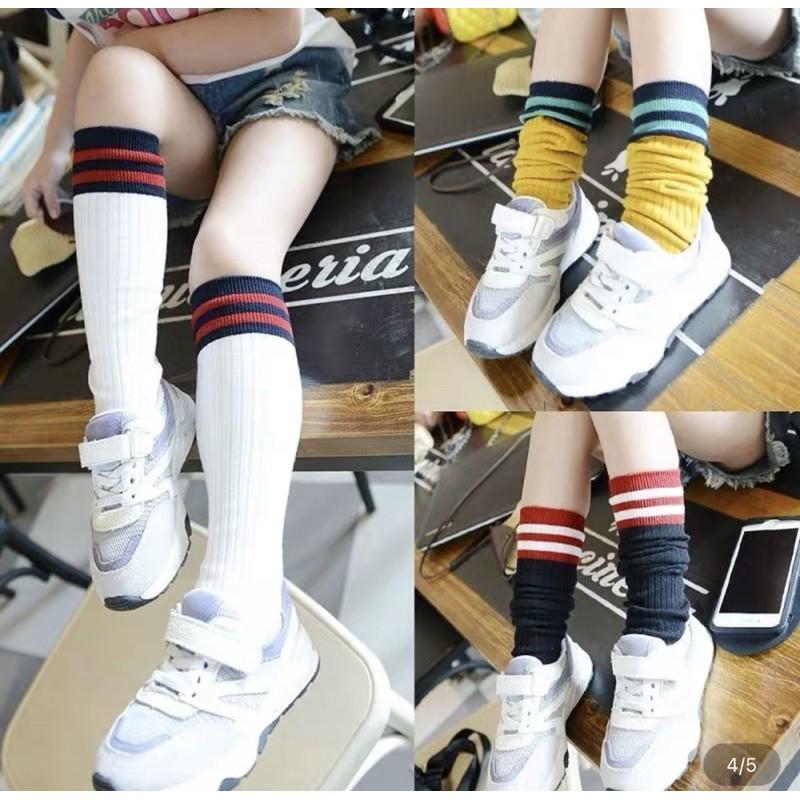 Tất boot cotton len sọc siêu mềm cho bé gái