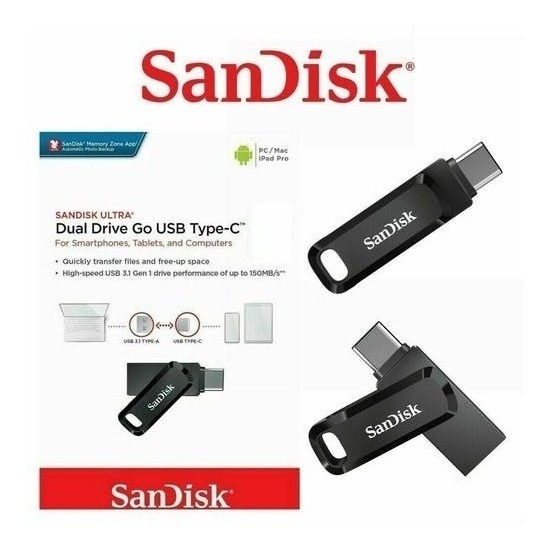 USB OTG Sandisk Ultra Dual Drive Go Type-C DDC3 64GB - Hàng Nhập Khẩu