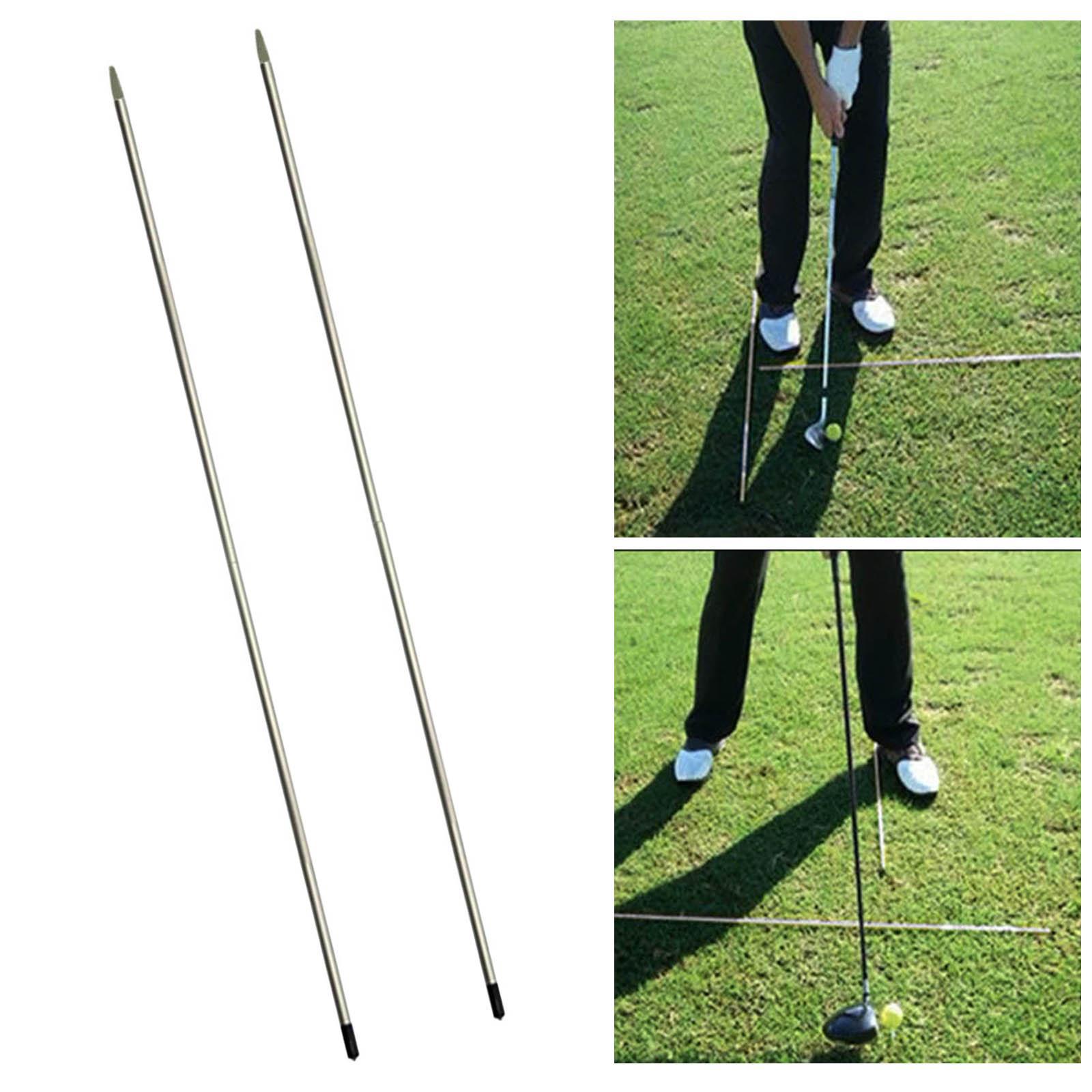 2 Pack Golf Alignment Sticks Posture Corrector 120cm Swing Trainer