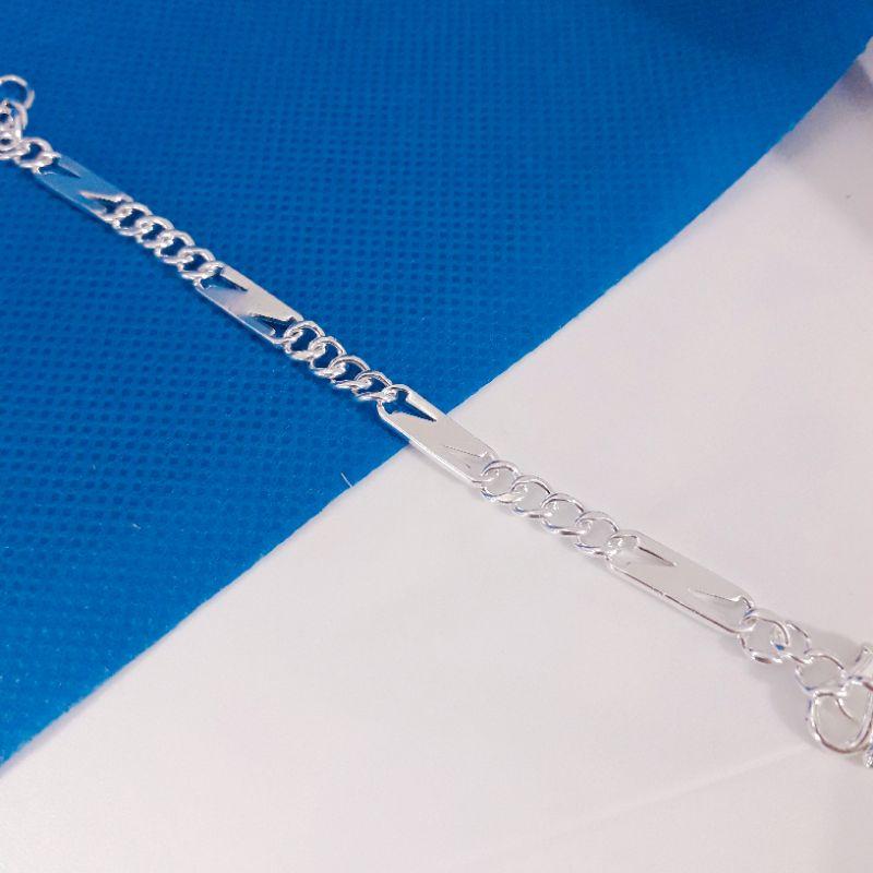 Lắc tay bạc chữ N bé trai  YN JEWELRY