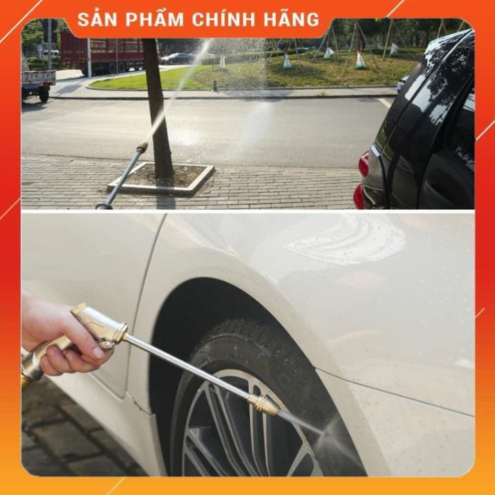️ Bộ dây vòi xịt nước rửa xe, tưới cây , tăng áp 3 lần, loại 20m 206701-2 đầu đồng,cút đồng+ mở chai