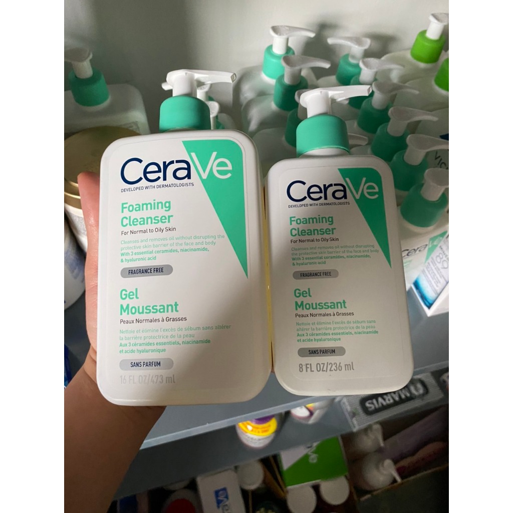 Sữa rửa mặt CeraVe dành cho da thường và da dầu CeraVe Foaming Facial Cleanser 236ml