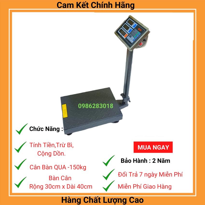 Cân bàn điện tử tính tiền QUA ( 100kg&amp;amp;150kg ) ( bảo hành 24 T ) dùng cho cân trái cây hàng nông sản ,kho bãi