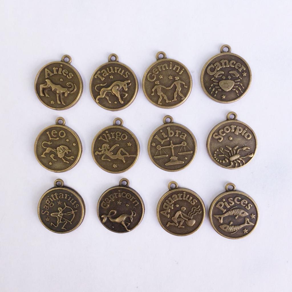 1 Mặt Dây Chuyền Hạt Dây Quyến Rũ Cho Diy 12 Chòm Sao Vòng Tay Vòng