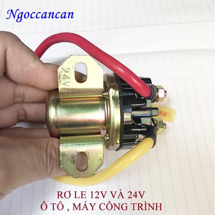 Rơ le phụ đề ô tô máy công trình 12v và 24v (loại tốt)