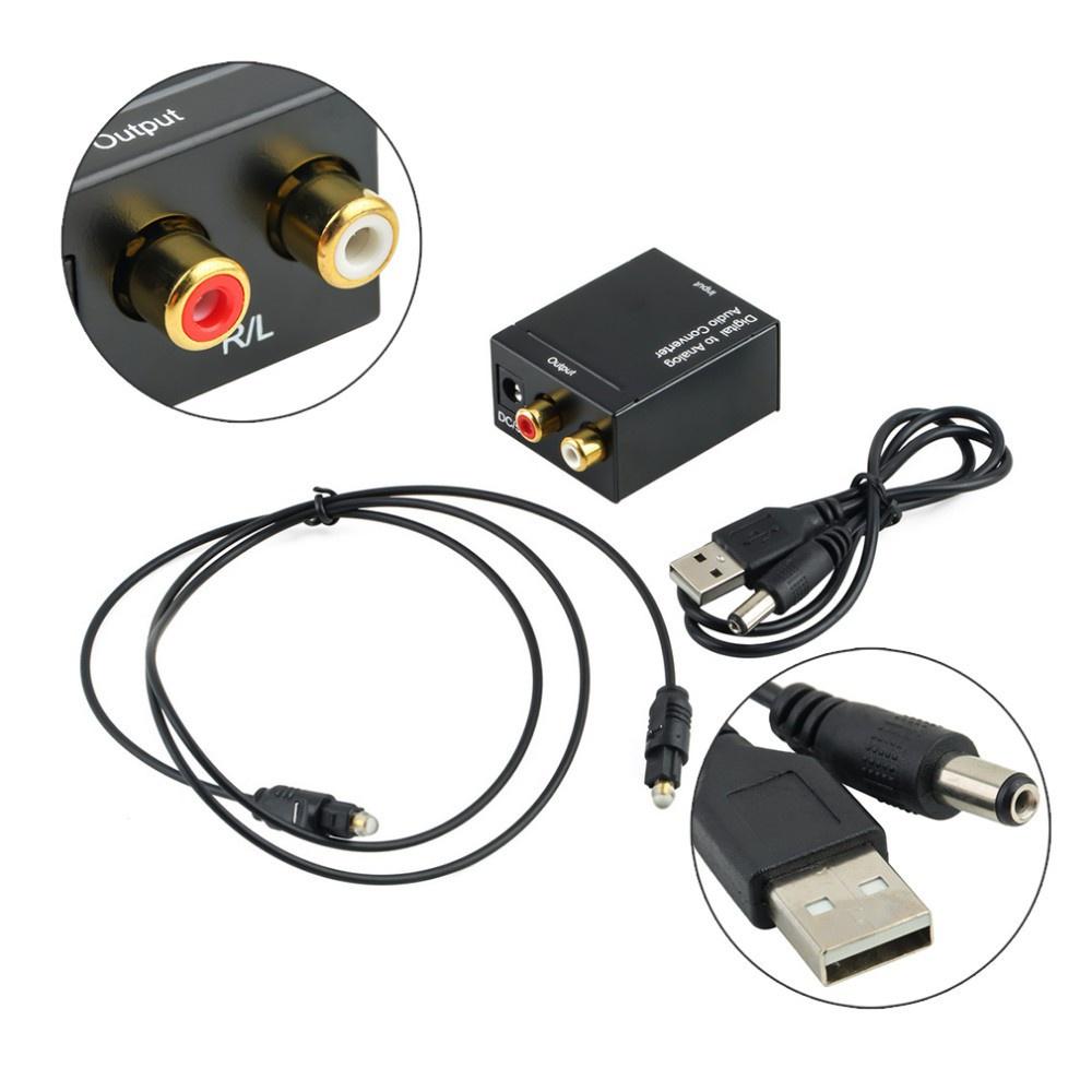 BỘ CHUYỂN ÂM THANH TV 4K QUANG OPTICAL SANG AUDIO AV RA AMPLY + CÁP OPTICAL
