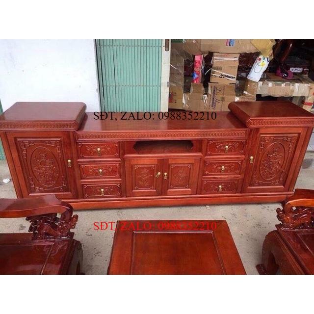 Kệ tivi gỗ soan đào 2m2