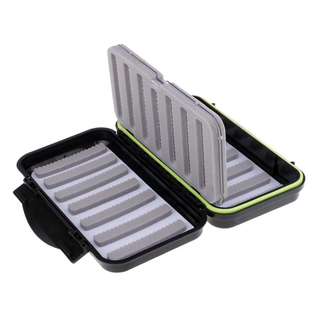 Waterproof Fly Box Fly Fishing Hook Jig Storage Case Slit Foam Waterproof S
