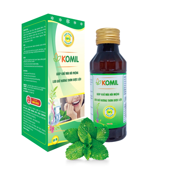 [Combo] Bộ sản phẩm giảm hôi miệng Komil &amp; Komil detox (Giảm tận gốc nguyên nhân gây hôi miệng)