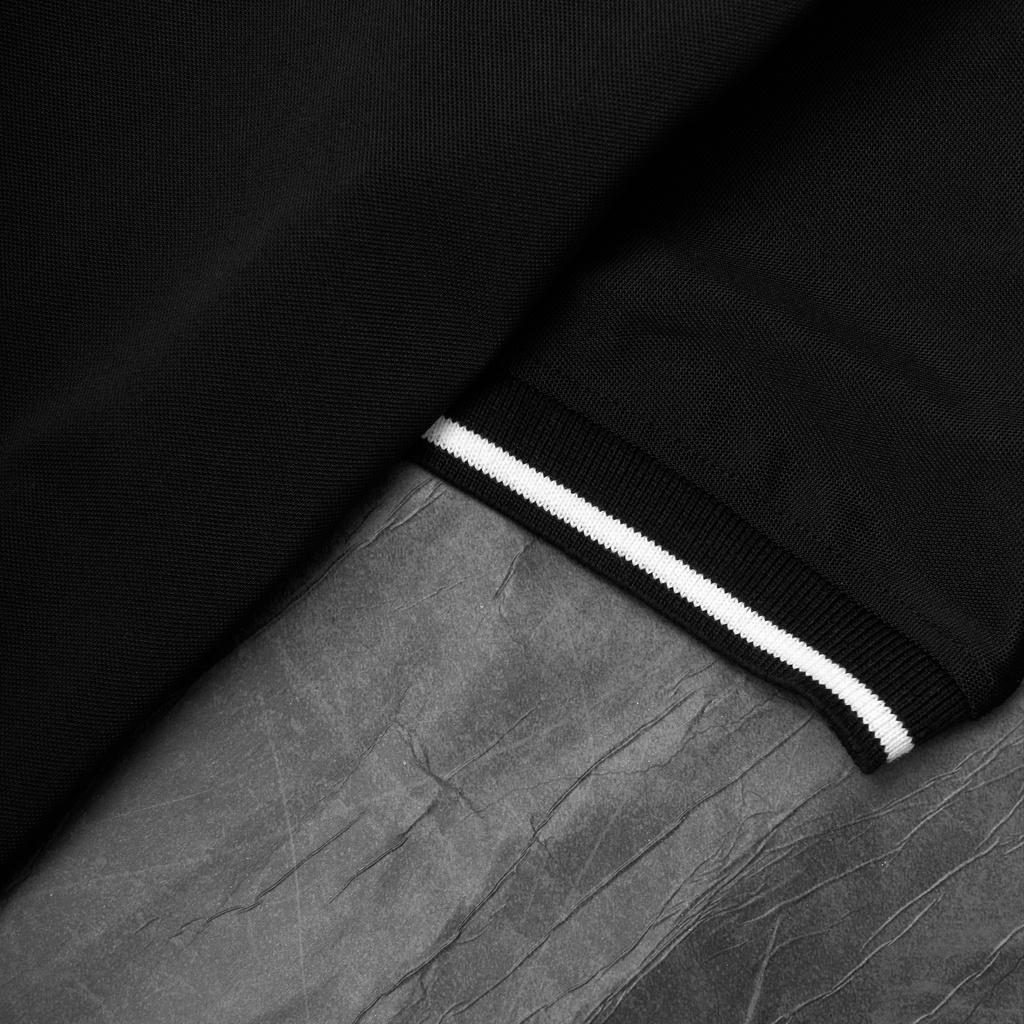 Áo thun Polo Nam cổ bẻ DONA02 thun basic cộc tay vải cá sấu cotton vải đẹp phong cách trẻ trung chuẩn form màu đen