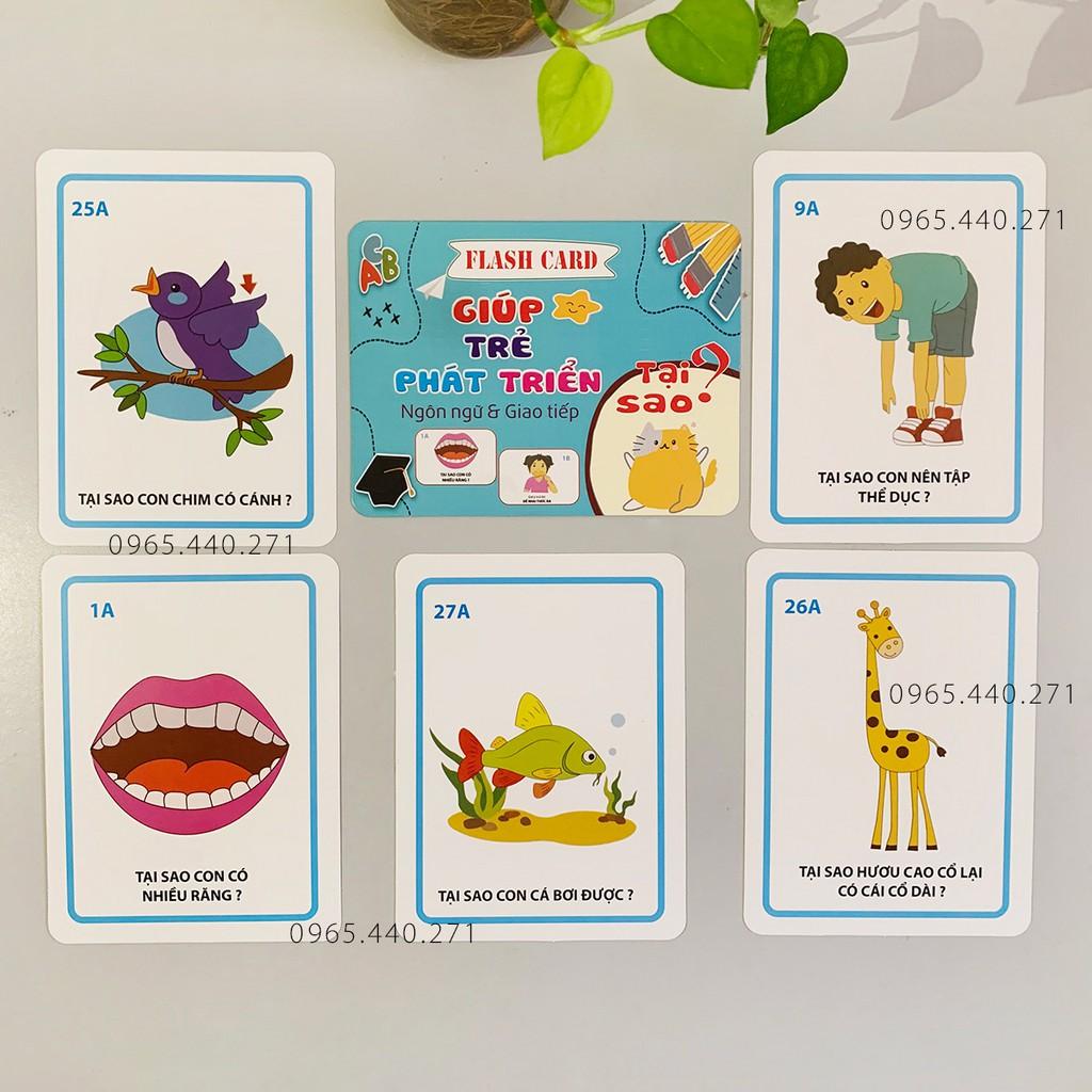 Bộ Flashcard 300 câu hỏi + trả lời giúp trẻ phát triển tư duy ngôn ngữ &amp; giao tiếp: Ai? Cái gì? Ở đâu? Khi nào? Tại sao?