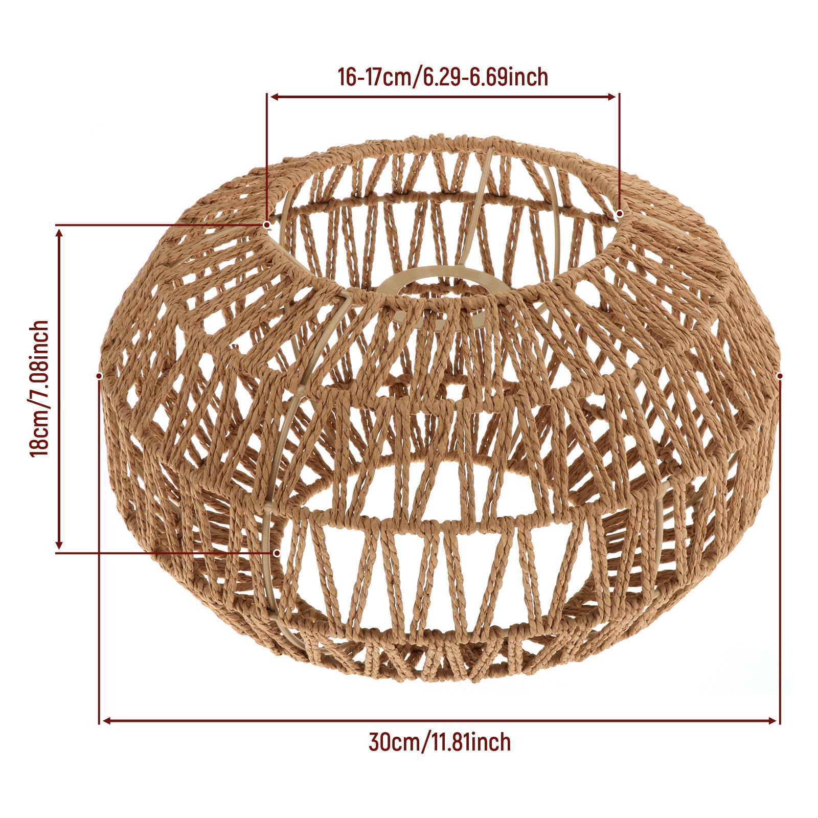 Woven Pendant Lamp Shade Chandelier Light Fixture for Kitchen Cafe Teahouse