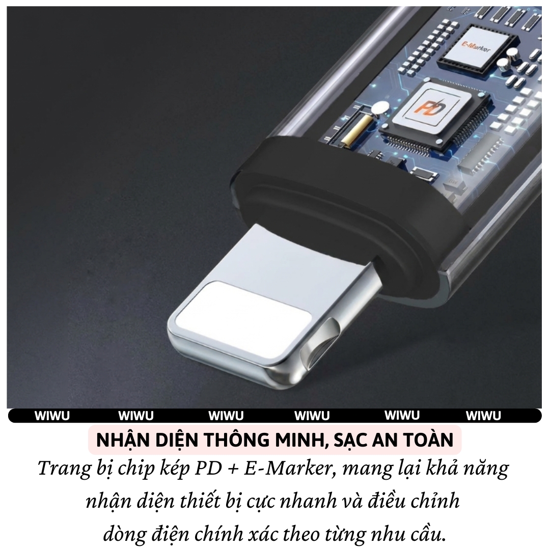 Adapter OTG chuyển đổi WIWU Legend USB-C to L(iP)  và L(iP) to Type-C Sạc nhanh PD 27W USB 3.0 Tốc Độ Cao, Chip Kép Thông Minh, Mini Chống Thất Lạc - Hàng nhập khẩu