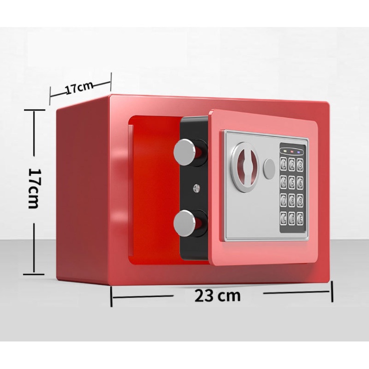 Két sắt mini 17E chống cháy nổ có khoá điện tử an toàn mẫu mới 2022 - Két sắt mini cho bé có khe đút