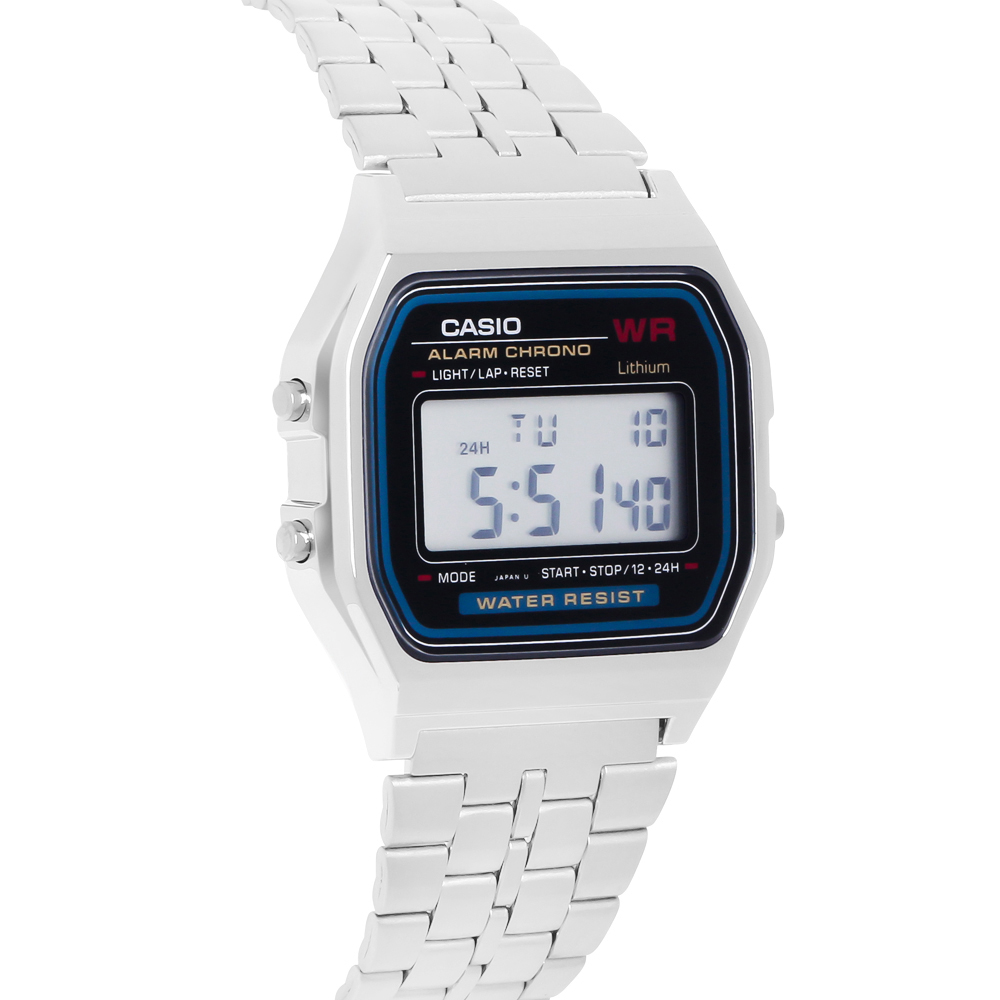 Đồng Hồ Unisex Dây Kim Loại Casio A159WA-N1DF (37.5mm) - Bạc