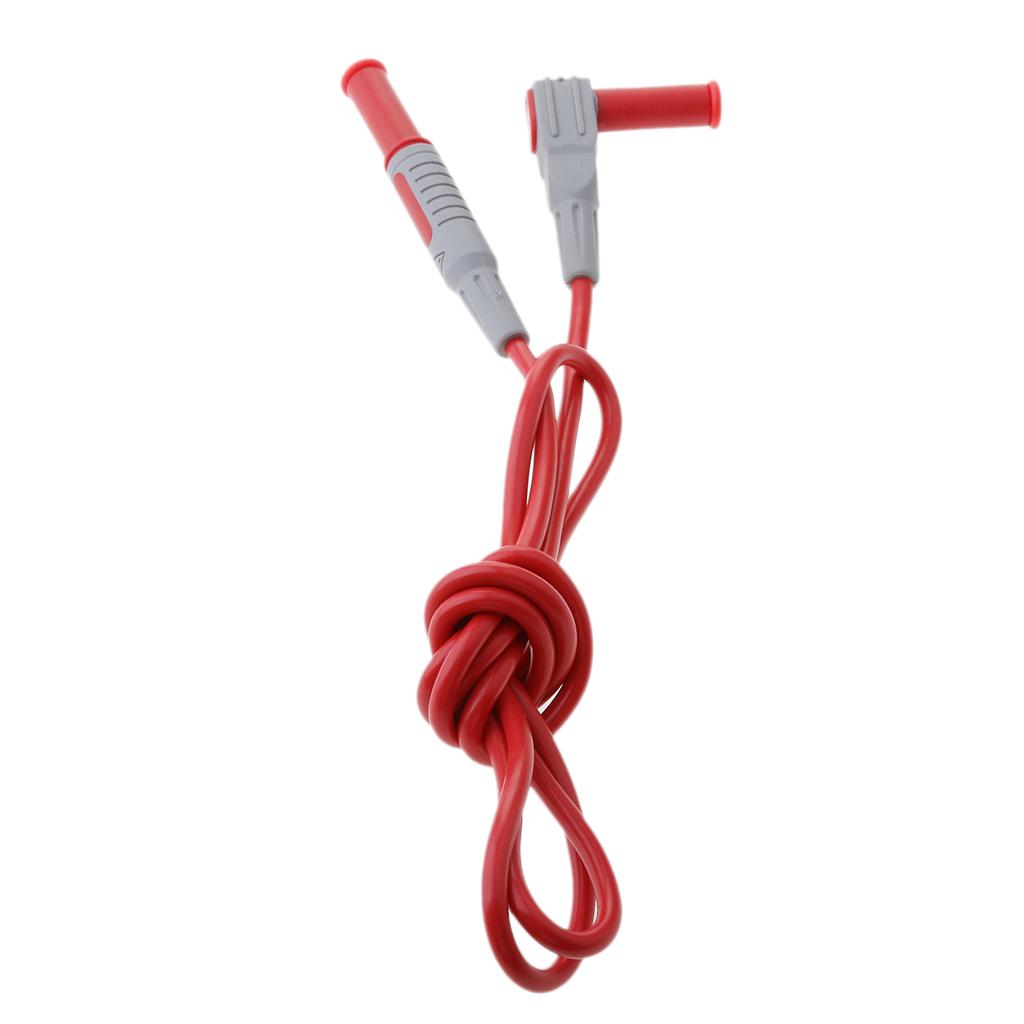 P1032 Silicone Wire Multimeter Test Cable Injection Molded 4mm Banana Plug Test Line Straight to Curved Test Cable