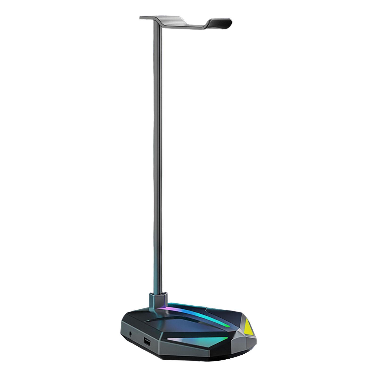 RGB Headphones Stand with USB Hub Headset Stand Display Bracket Headset Holder for Table