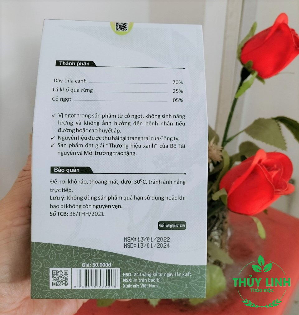 Combo 04 Túi Trà Thìa canh Thái Hưng 25 túi lọc x 5g Khắc tinh của bệnh tiểu đường