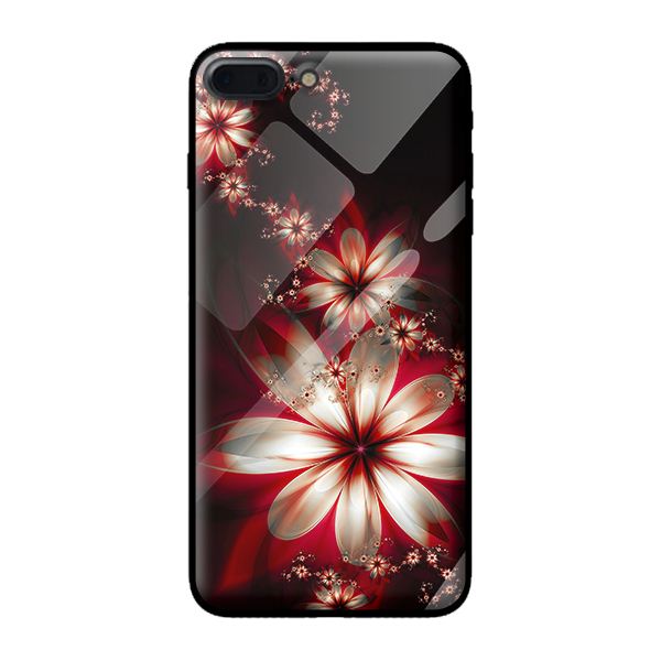 Ốp kính cho Iphone 7 Plus mẫu HOA NỀN 1 - Hàng chính hãng