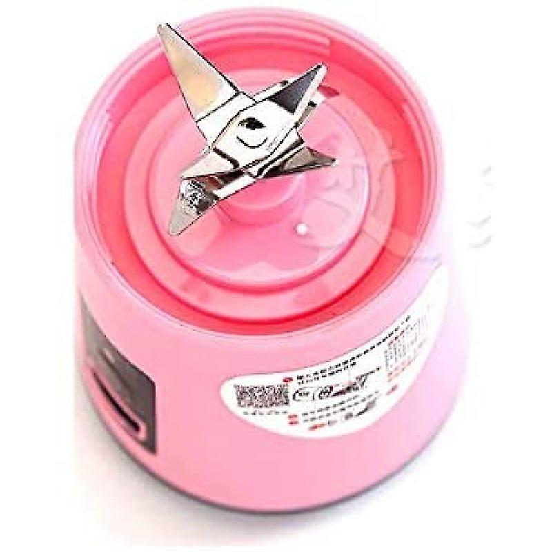 Máy xay sinh tố với 6 lưỡi thép không gỉ, máy xay sinh tố di động với USB (hồng)