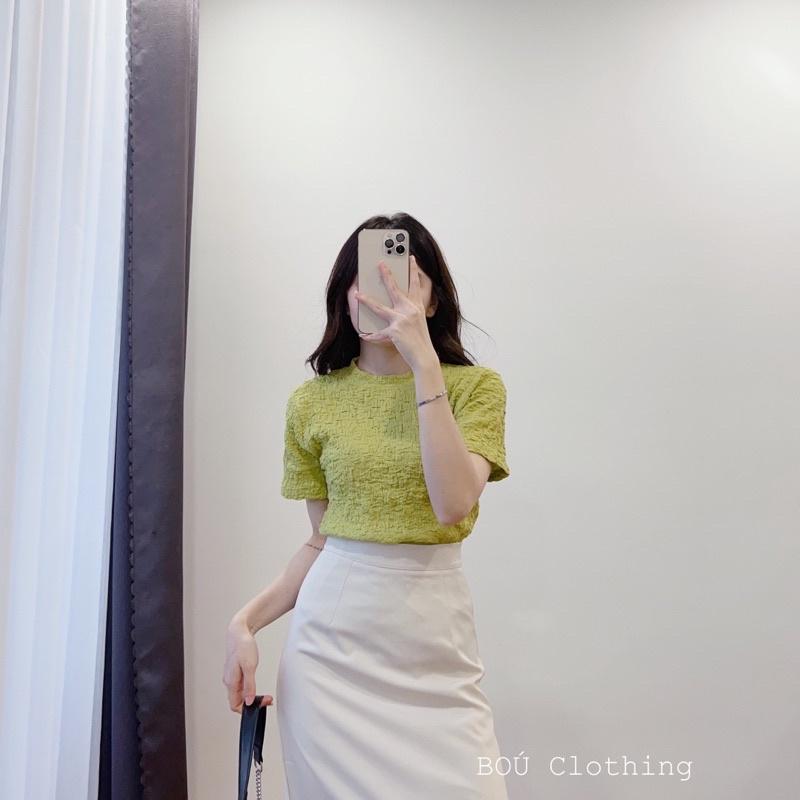 Chân váy tây dáng chữ A dài xẻ sau