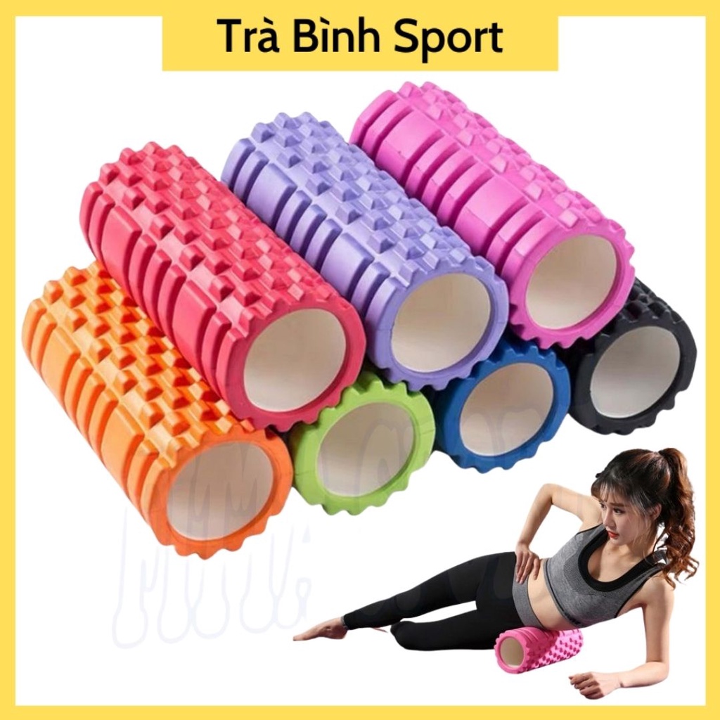 Con lăn masage giãn cơ tập yoga, gym Foam Roller bản 45cm