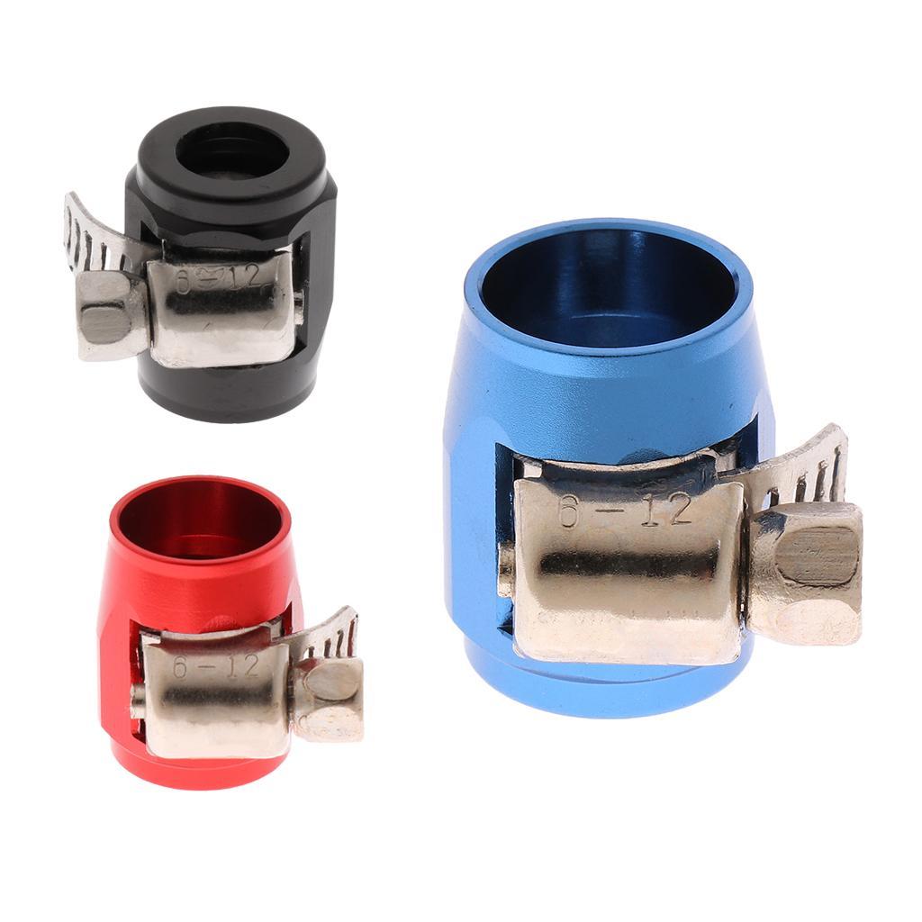 AN4 Fuel Oil Water Pipe Hose End Finisher Clip Clamp Aluminium Alloy
