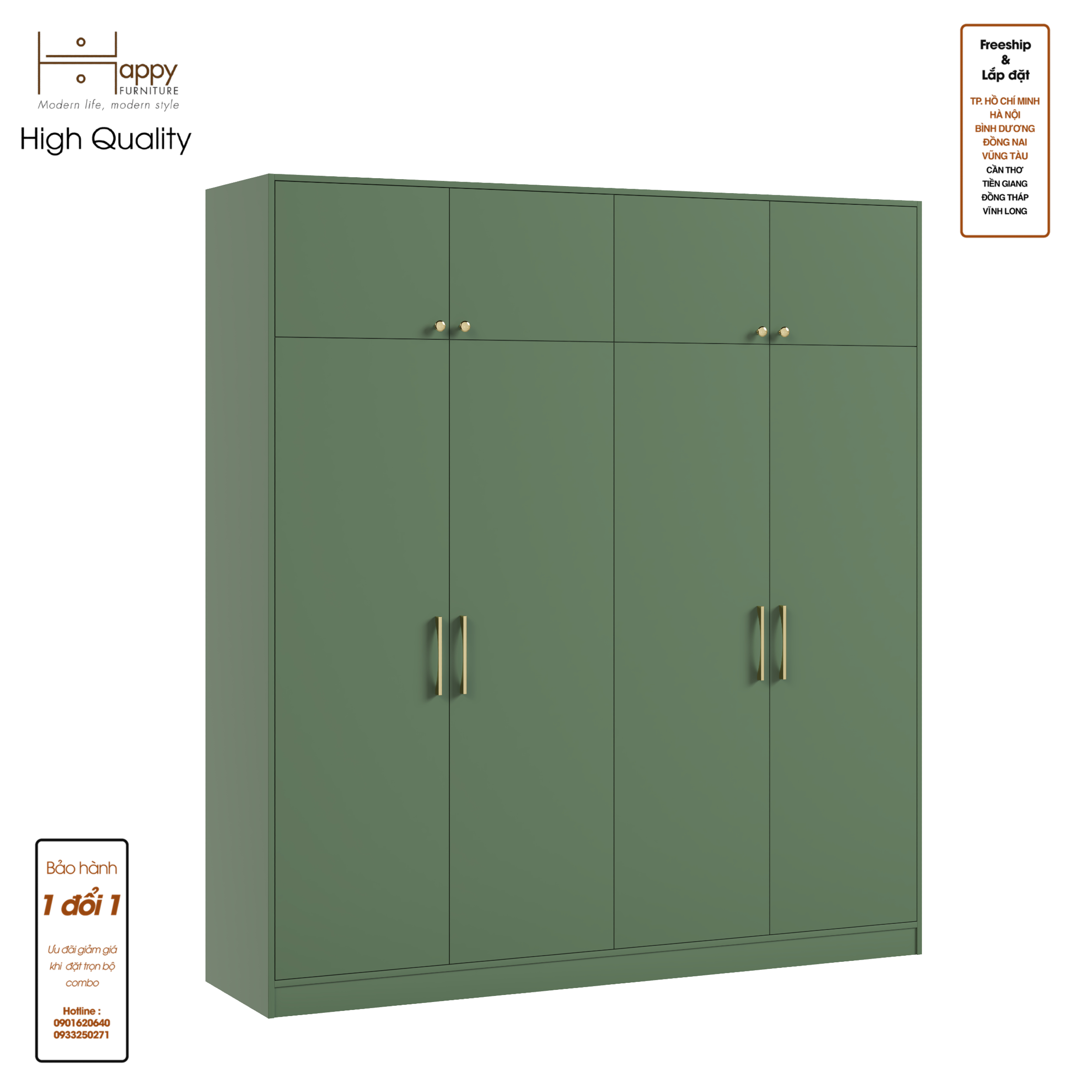 ELEGANT, Tủ quần áo 2mx2m2 , 200cm x 54cm x 220cm , TCM_047