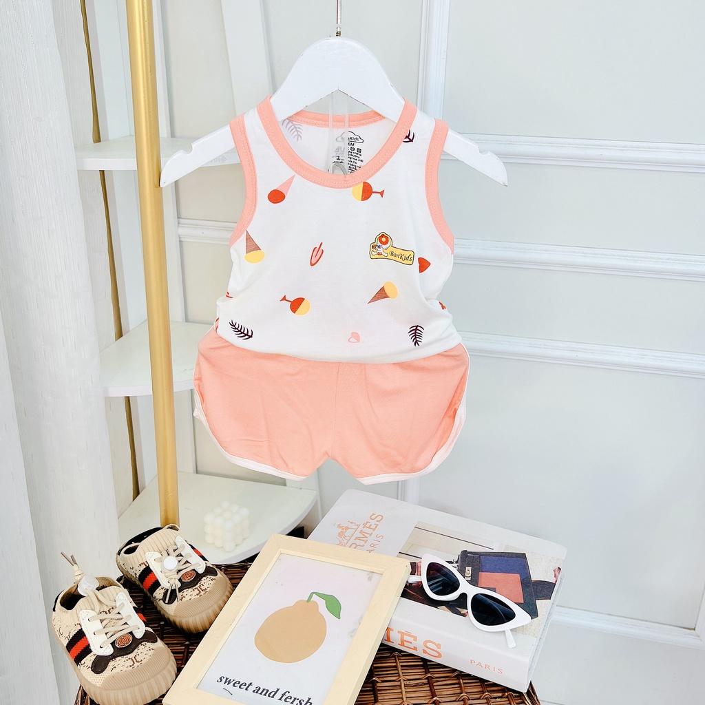 Bộ Ba Lỗ Cao Cấp Vải Thun Lạnh Cho Bé Sơ Sinh Từ 3-11kg, Vải Mềm - Đẹp - Thông Thoáng Thấm Hút Mồ Hôi Tốt -