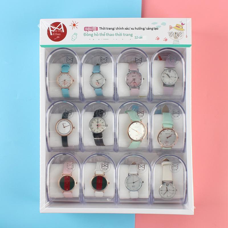 Vận Chuyển Nhanh Chóng Bán Phong Cách Hàn Quốc Thời Trang Tinh Tế Đồng Hồ Cặp Đôi Sinh Viên Thường Ngày Thời Gian Bong Bóng Nữ Dây Đeo Lịch Đồng Hồ Thạch Anh Chống Thấm Nước