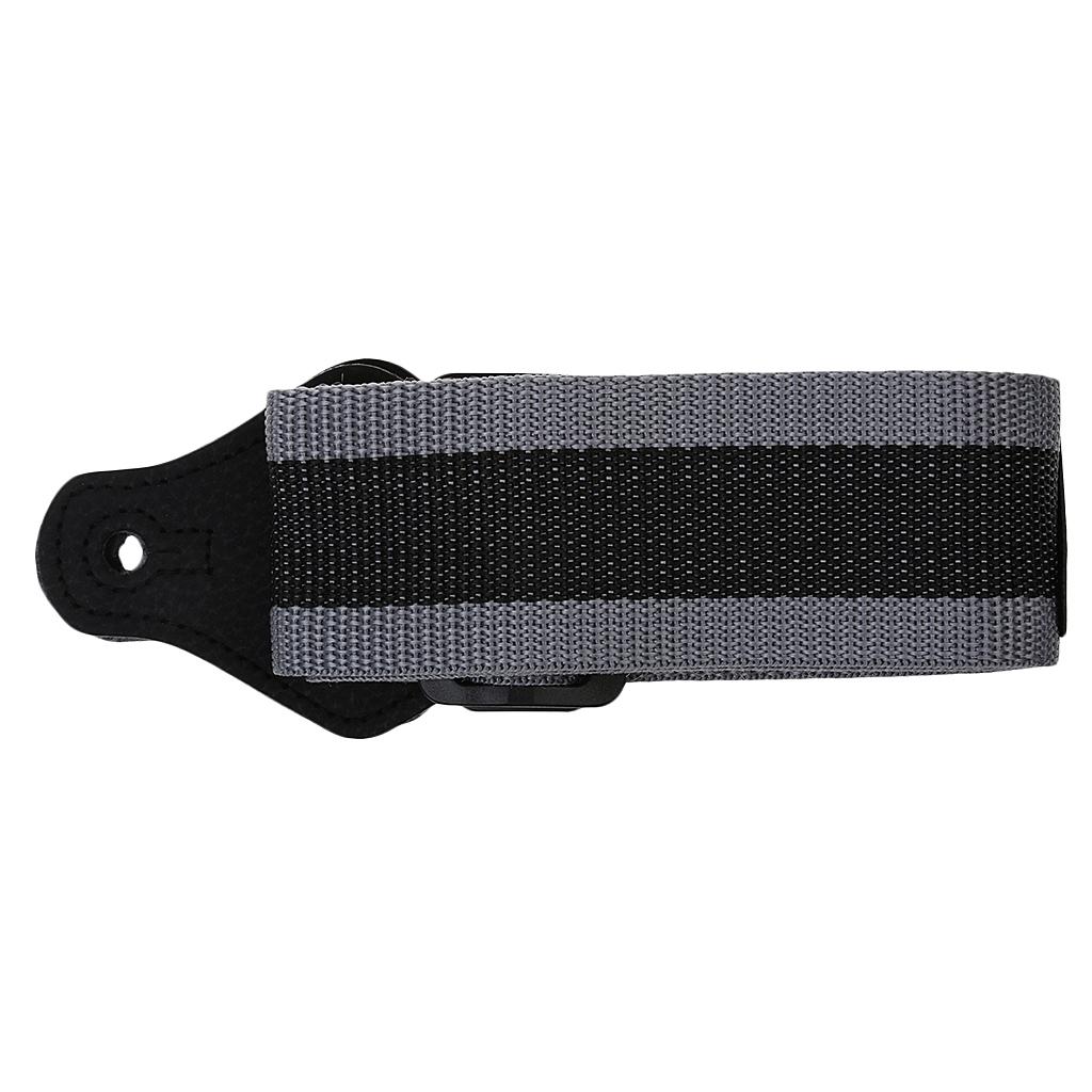 Guitar Leather Ends Strap Belt with 3 Pieces Picks Holder Instrument Accs