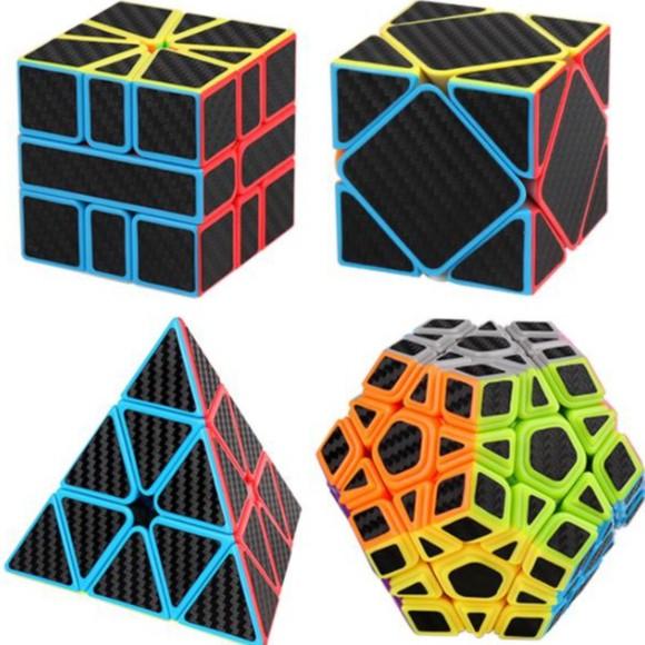 Combo 4 Khối Biến Thể Carbon Tam Giác , 12 Mặt, SQ, SK