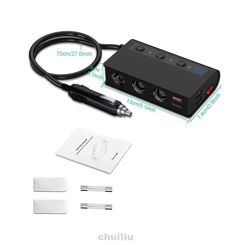 Tẩu Sạc 3 Cổng Cho Xe Ô Tô