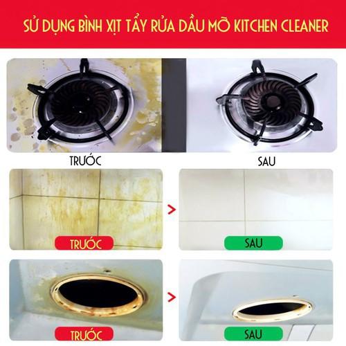 Bình xịt bếp KITCHEN CLEANER tẩy siêu sạch các vết bẩn cứng đầu trong gian bếp