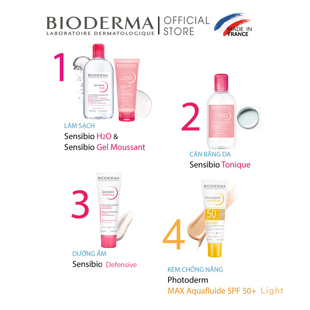 Dung dịch làm sạch và tẩy trang công nghệ Micellar Bioderma Sensibio H2O - 100ml