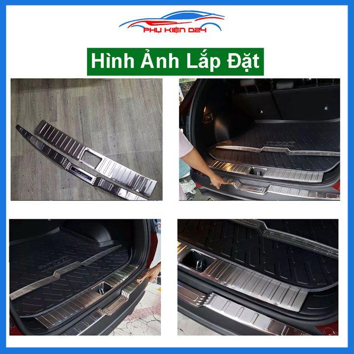 Ốp chống trầy cốp trong ngoài Tucson 2022-2023 inox sáng bóng