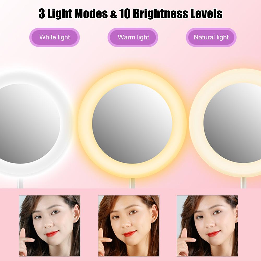 Đèn LED di động gập lại được có thể thay đổi ánh sáng lấp đầy với gương trang điểm