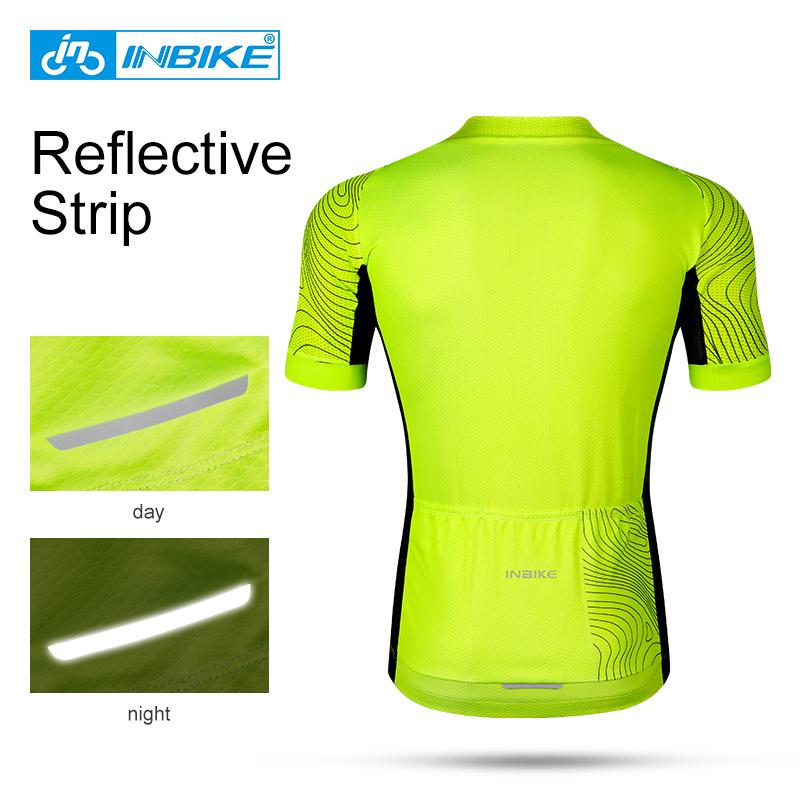 INBIKE Mùa Hè Đi Xe Đạp Jersey Thoáng Khí Xe Đạp Quần Áo Nam Cảo Tháo Áo Sơ Mi Tay Ngắn MTB Xe Đạp Quần Áo Đua Xe Thể Thao JS001 Color: Green Size: XXL