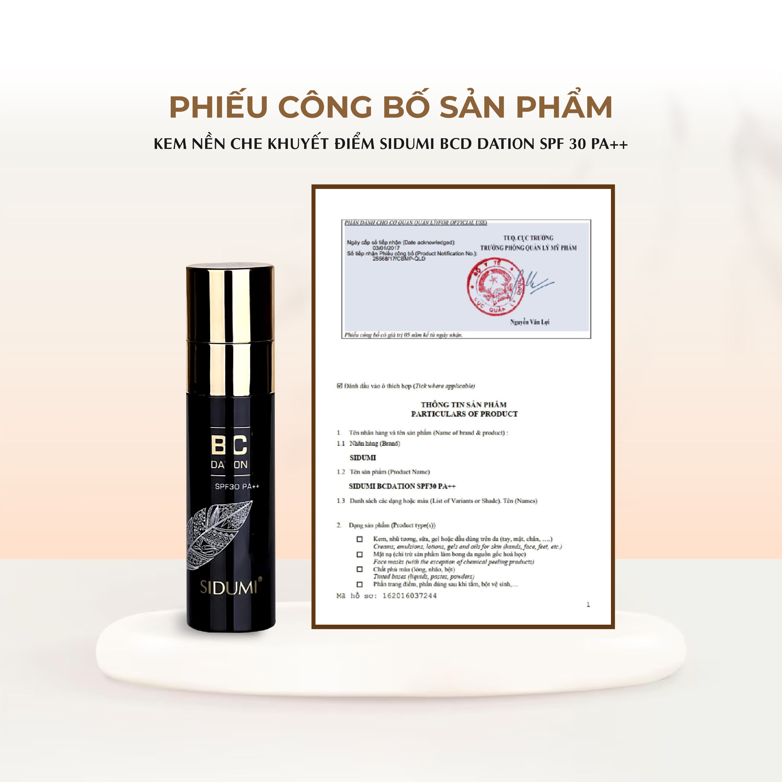 Kem trang điểm nền BCDation SIDUMI