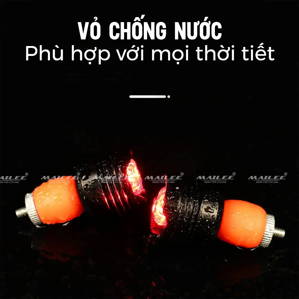 Đèn Ống Tay Lái Xe Đạp Mai Lee BT-06 Sạc Pin Type-C Giúp Trang Trí, An Toàn Ban Đêm, Phù Hợp Xe Đạp Có Ống tay lái có lỗ 16-23mm - Mai Lee
