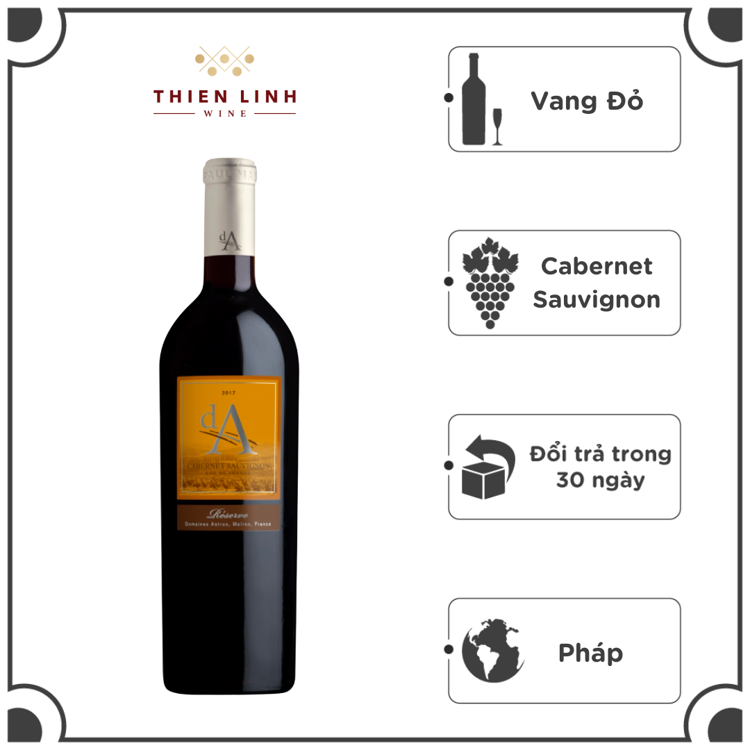 Rượu Vang Đỏ Pháp Da Cabernet Sauvignon Reserve