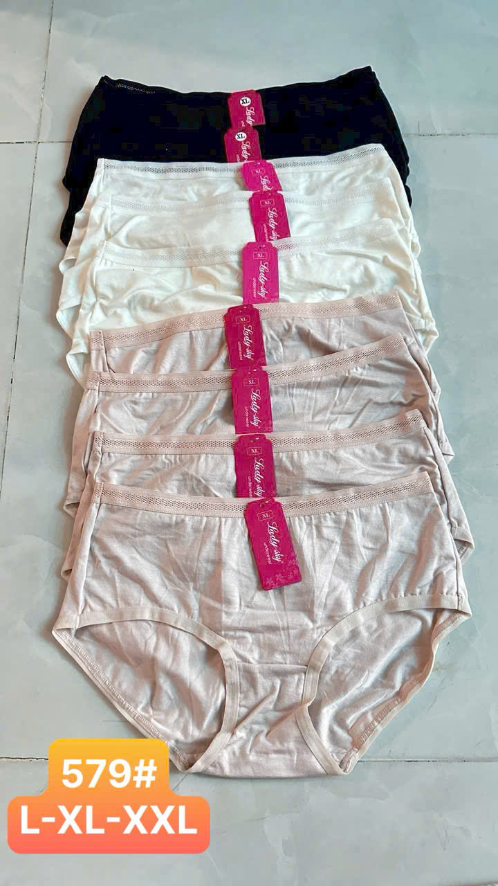 Combo 5 Quần Lót Cotton Lady 099 — Size L/XL/XXL, Thoáng Mát