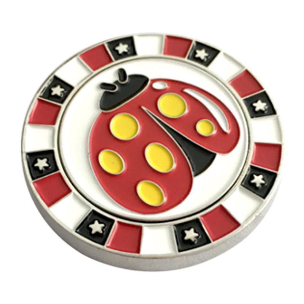 2 Piece  Golf  Clip Ball Marker Zinc Alloy Golfer