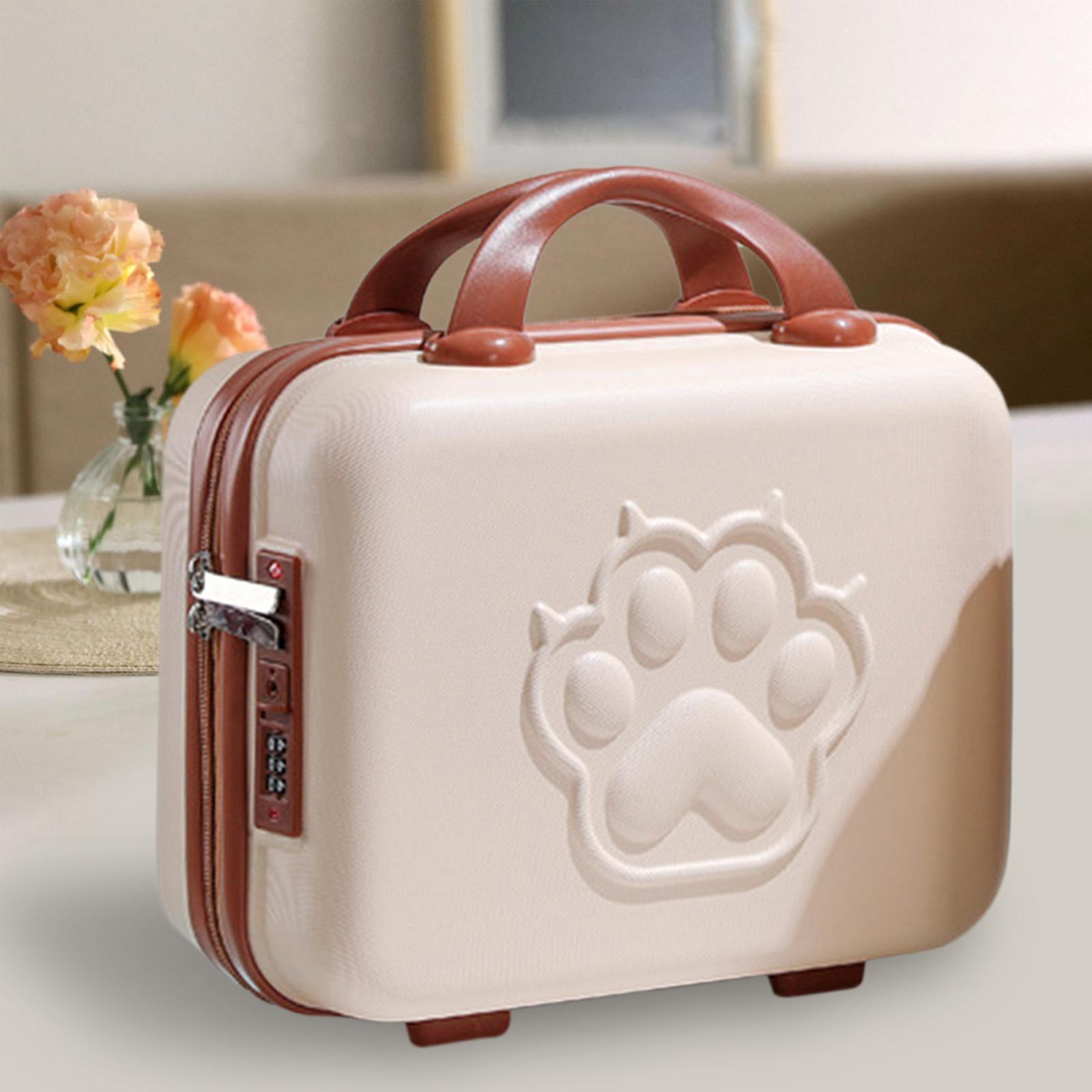 14 inch Small Suitcase Case with Handle Password Lock Mini for Business Black