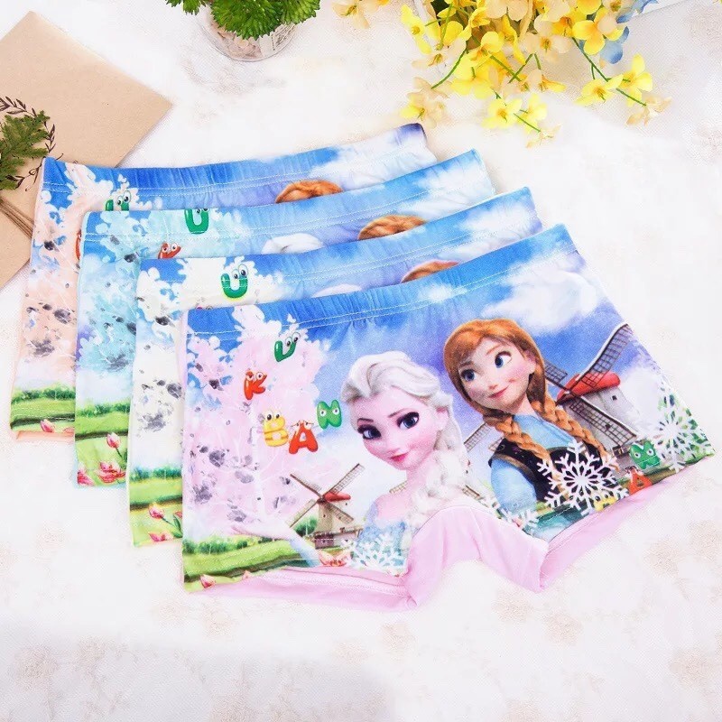 Sét 10 quần chíp đùi elsa 3D cực đẹp cho bé gái - mẫu ngẫu nhiên