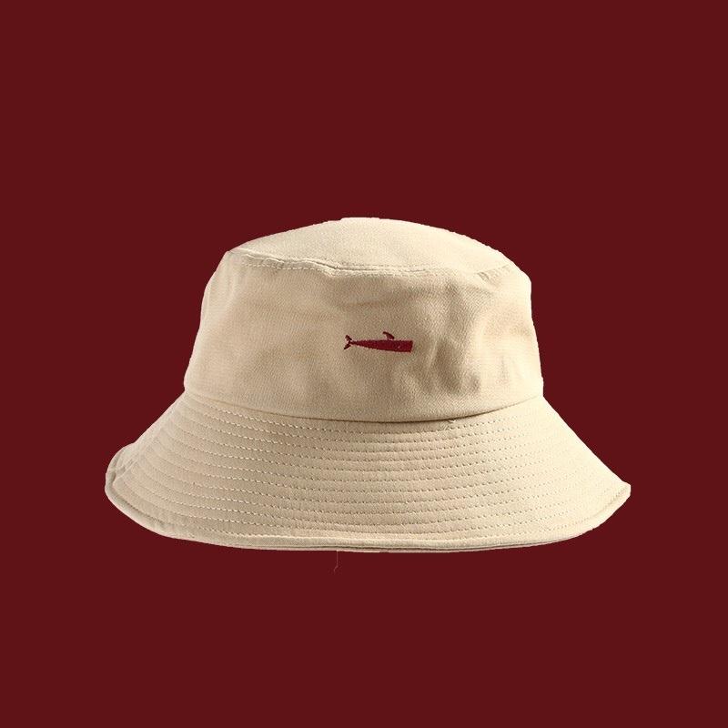 Mũ bucket vành tròn nam nữ unisex thêu hình cá mập