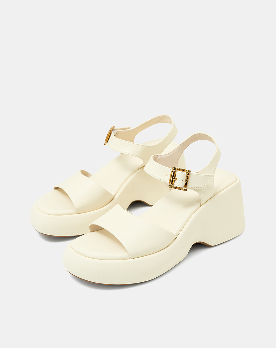 Giày Sandal Nữ 9cm Thời Trang JUNO Sandal Đế Xuồng Quai Ngang Quai Cổ Chân SD09119